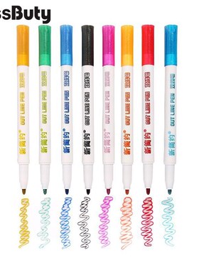 *8pcs/set Double Lines Contour Color Art Pens Markers Pen Ou
