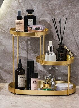 Nordic Desktop Cosmetic Storage Shelf Luxury Wrought Iron