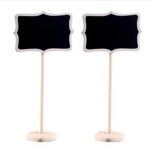 2pcs Classic Mini Blackboard Clip On Message Wooden Small Ch