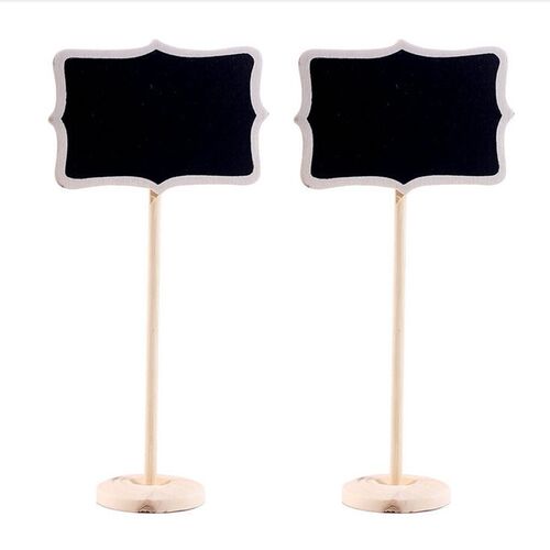 2pcs Classic Mini Blackboard Clip On Message Wooden Small Ch