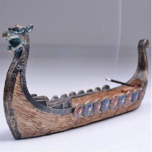 Dragon Boat Incense Stick Holder Burner Hand Carved Carving