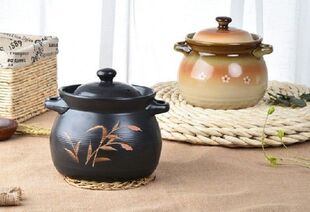 Ceramic soup casserole stew soup pot soil health home soil