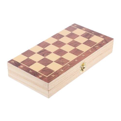 1 Set Folding International Wooden Chess West Magnetic