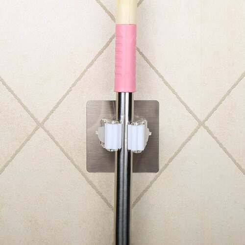 Broom Organizer Hanger-Hooks Rack Handle-Holder Space-Saver