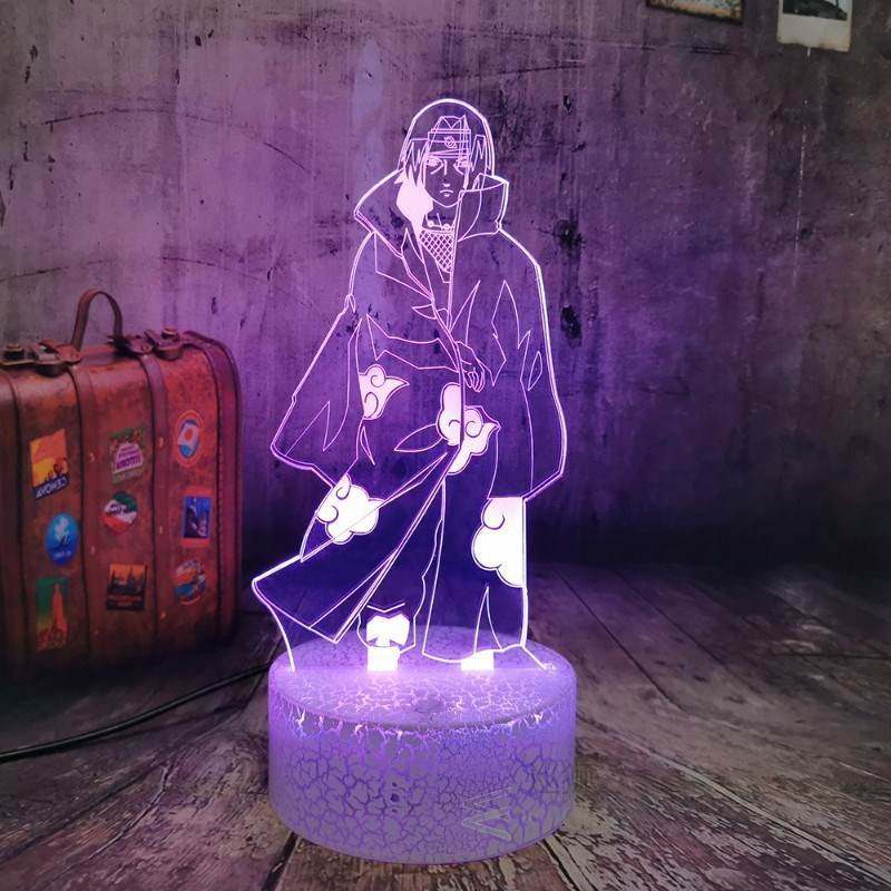 anime naruto uchiha itachi led night light kids bedroom nigh