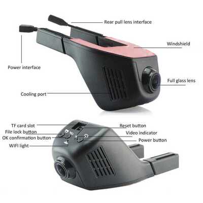 2019 New V42 Car Camera 1080P WIFI DVR Dash Cam Video Recor