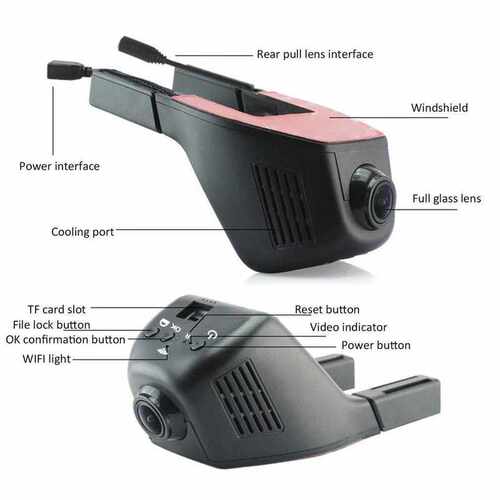2019 New V42 Car Camera 1080P WIFI DVR Dash Cam Video Recor
