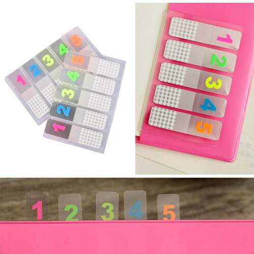 Cute Colored 1-5 Number Memo Pad Lovely Sticky Paper Note Sc