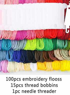 100 Skeins Embroidery Floss Friendship Bracelet String Cros