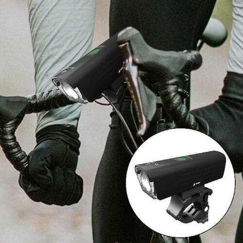 USB Bike Headlight Rechargeable Flashlight Road Bike LED
