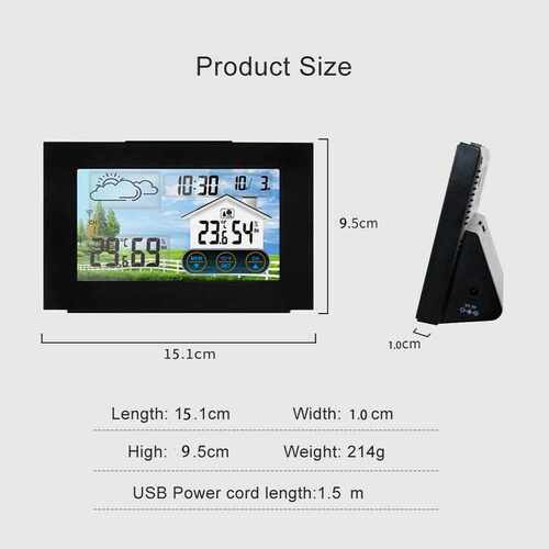 Weather Station Wireless Indoor Outdoor Sensor Touch Screen