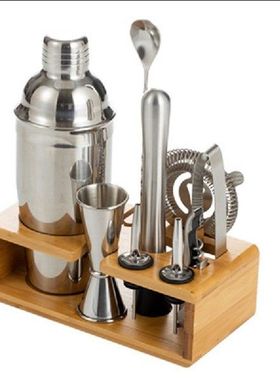 10PCS 750Ml Stainless Steel Cocktail Shaker Set Bar