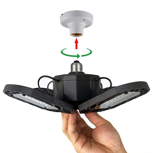 E27 80W Industrial Deformable Lamp Workshop LED Garage Light