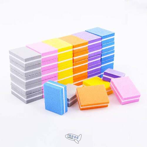 50pcs Mini Nail Sponge Nail File Buffer Block Buffing Sa