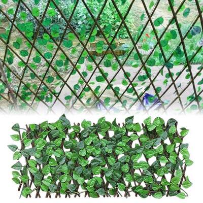 Retractable Garden Fence Artificial Plant Fence V Protected