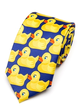 Men's Yellow Rubber Duck Tie Fashion Necktie From Ho