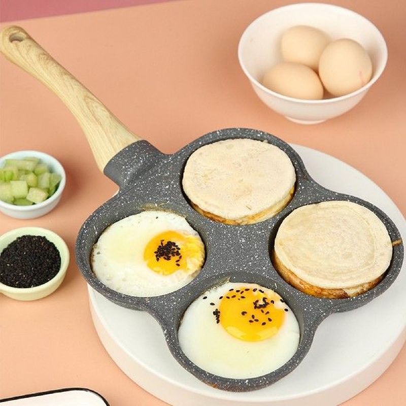 4 Cup Mini Egg Frying Pan Skillet Fried Egg Cooker Omelette