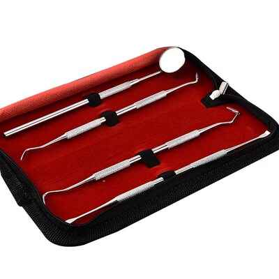 Scraper Dental-Tools-Kit Mouth-Mirror Tartar Teeth Teeth-Whi