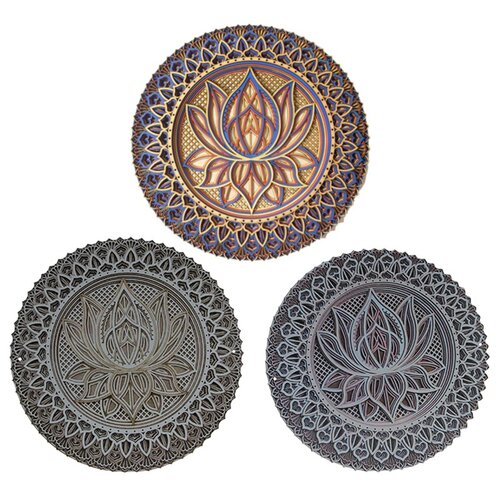 Lotus Flower Mandala-Art Wall, Lotus Flower Mandala Metal