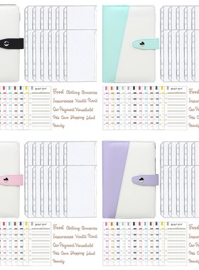 1set Binder Budget Planner Cash Envelope Binder With Budget