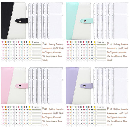 1set Binder Budget Planner Cash Envelope Binder With Budget