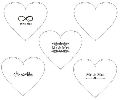 Heart shape Transparent Wedding guest book Decoration Rustic