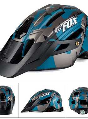 BATFOX Bicycle Helmet Black Ink Green Cycling Helmets MTB Ro