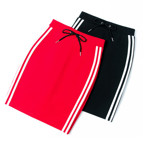red black high waist women summer bodycon tight preppy mini