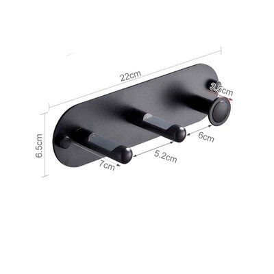 LIUYUE Hairdryer Shelf Silver/Black Wall Mount Hairdryer Hol