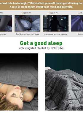 6.8kg/9kg Weighted Blanket Full Queen Size Cotton cover hea