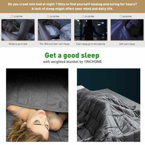 6.8kg/9kg Weighted Blanket Full Queen Size Cotton cover hea