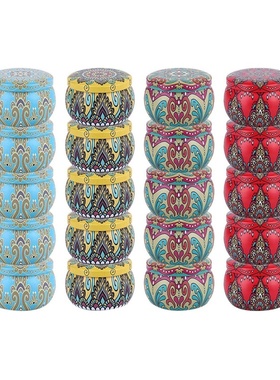 20PCS Candle Tin Cans 4.4 Oz Metal Round Containers Empty Ca