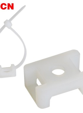 100Pcs Cable Tie Saddle Type Mount Plastic Base Wire Holder