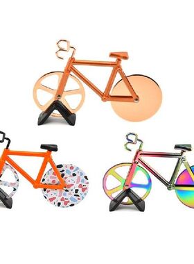896A Pizza Cutting Tool Bicycle-Shape Stainless Steel Knife