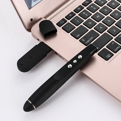 RF Remote Control Wireless USB PowerPoint Red Laser Pointer
