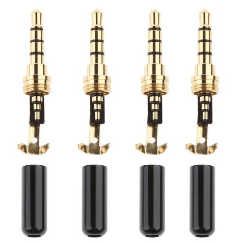 4 x DIY 3.5mm Jack Plug Male Head Converter Headphone Repla