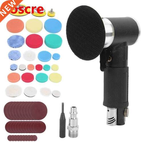 60Pcs Air Sander Black Eccentric Pneumatic Car Waxing Polish