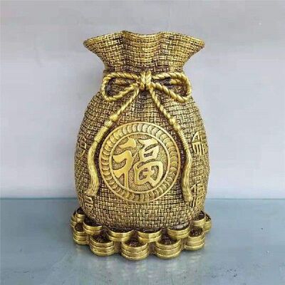 Brass Ingot Gold Money Bag Saving Bag Decoration Brass
