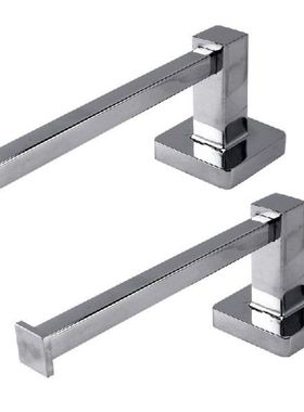 2X Chrome Square Bathroom Toilet Roll Holder. Wall Mounted