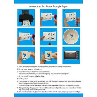 (20pcs/lot) A4 Size Inkjet Water Slide Decal Transfer Paper