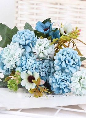 5 Forks15 Flower Head Peony Fake Flowers Luxury Bouquet