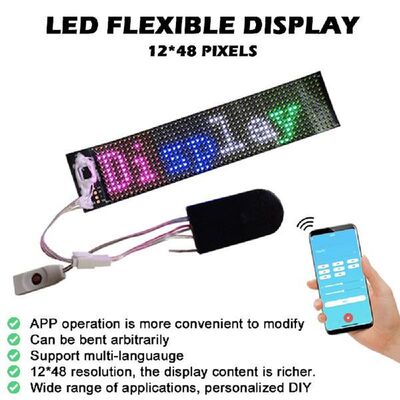 New Bluetooth LED Name Badge DIY Programmable Scrolling