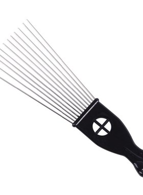 Combs Hairdressing American-Pick-Comb Afro Black Metal for S