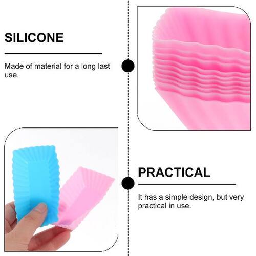12pcs Silicone Muffin Cups Cake Mold Baking Cups Accessory