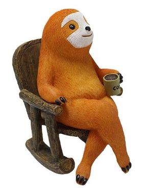 Garden Sloth Statue Resin Rocking Chair Sloth Ornaments