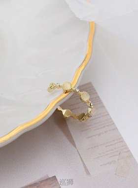 Small round ring female Japanese Light luxury fashion person