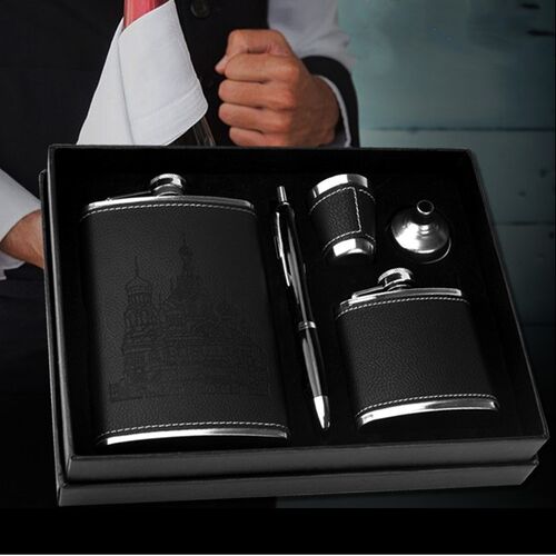 9oz High Quality Stainless Steel 304 Hip Flask Set Whiskey W