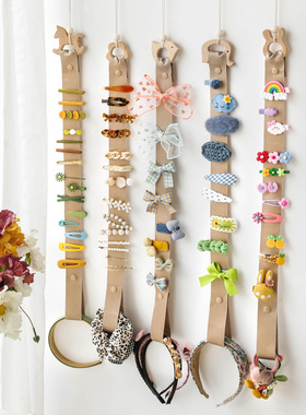 1pc Wooden Animal Baby Hair Clips Holder Princess Girls