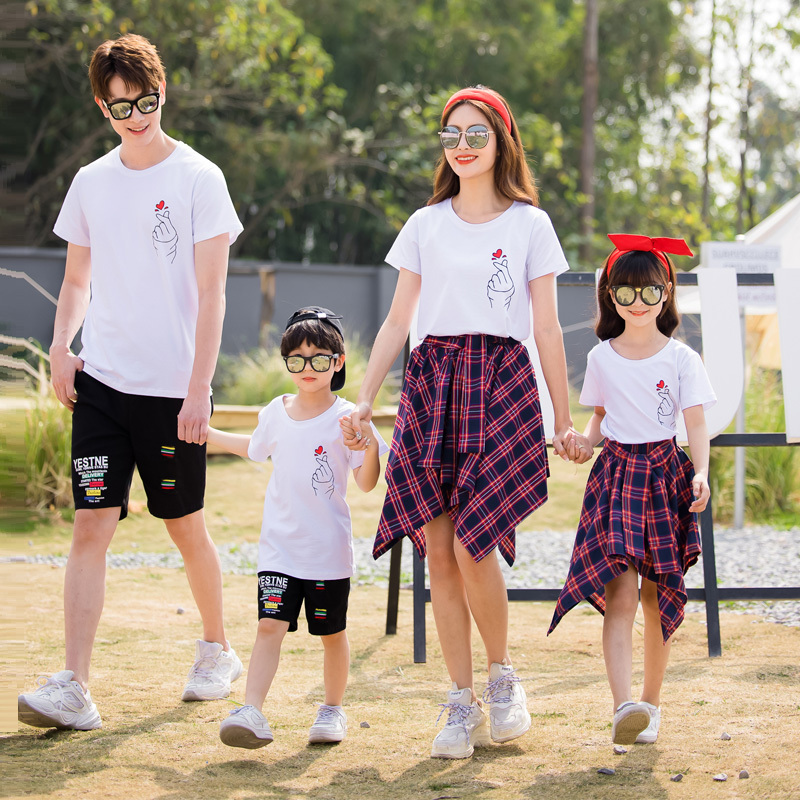 Trajes a juego para Familia, ropa para padres e hijos, camis