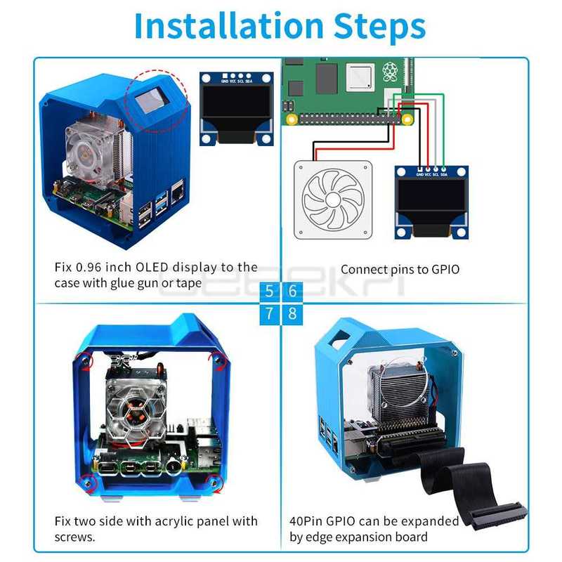 Ice Tower Cooling Fan V2.0 Super 7 Colours Light Bracket 3D